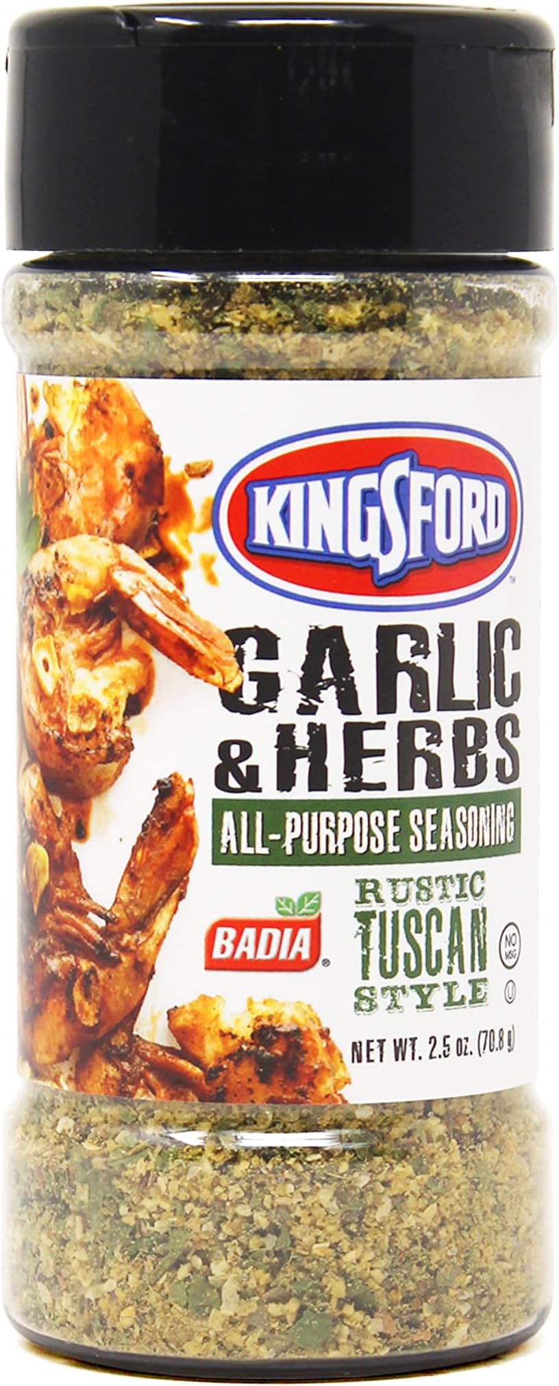 BadiaKingsford Garlic & Herbs Rustic Tuscan Style All Purpose Seasoning 70.8g (2.5 OZ)