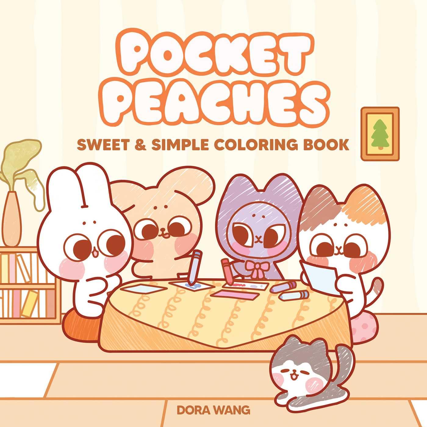 Pocket Peaches Sweet & Simple Coloring Book by Dora Wang (Paperback Book)