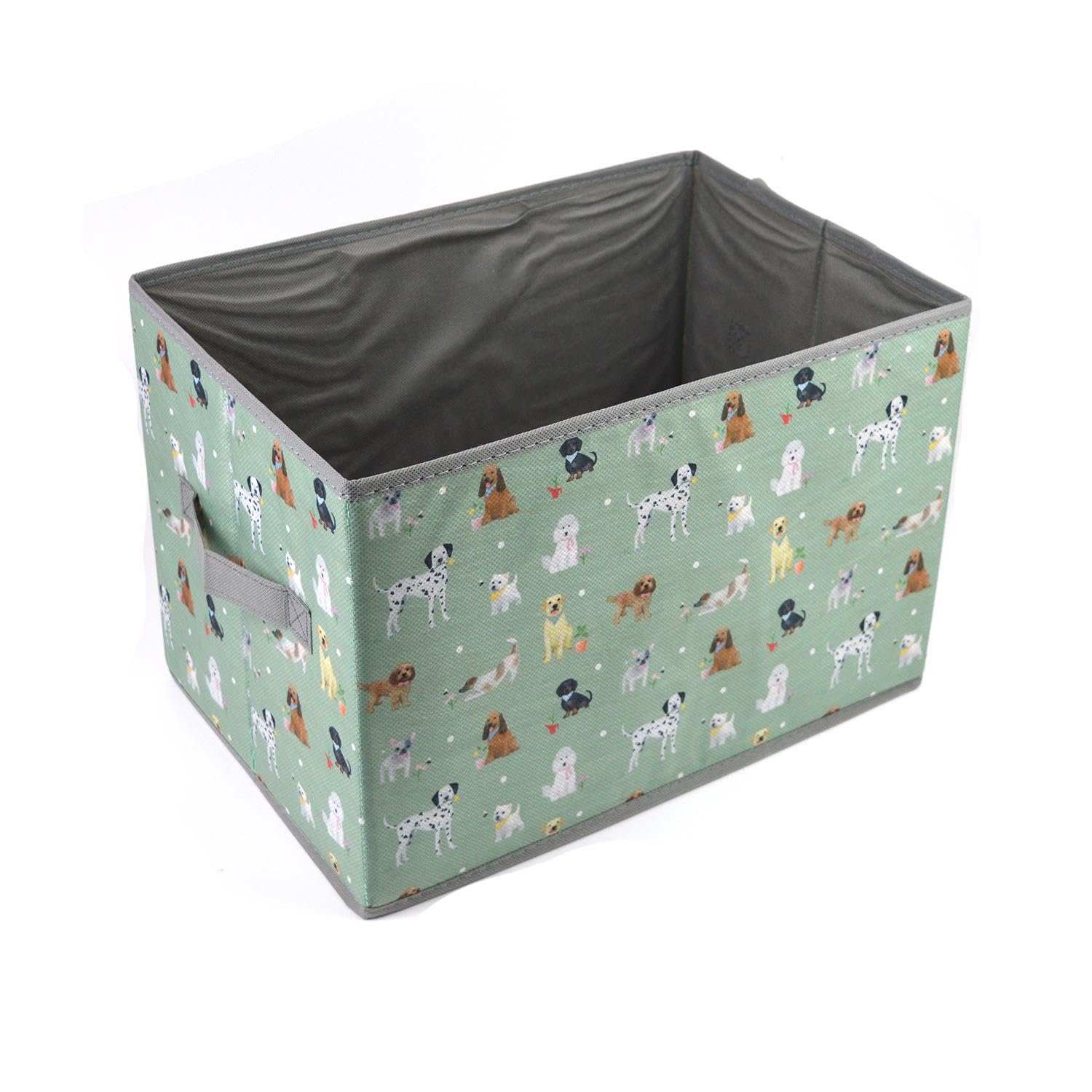 Yöl Toy Box Green Pet Toy Storage Box Basket Dog Puppy Storage Accessory Box Bin Chest Collapsible Foldable Organiser Carry Handles