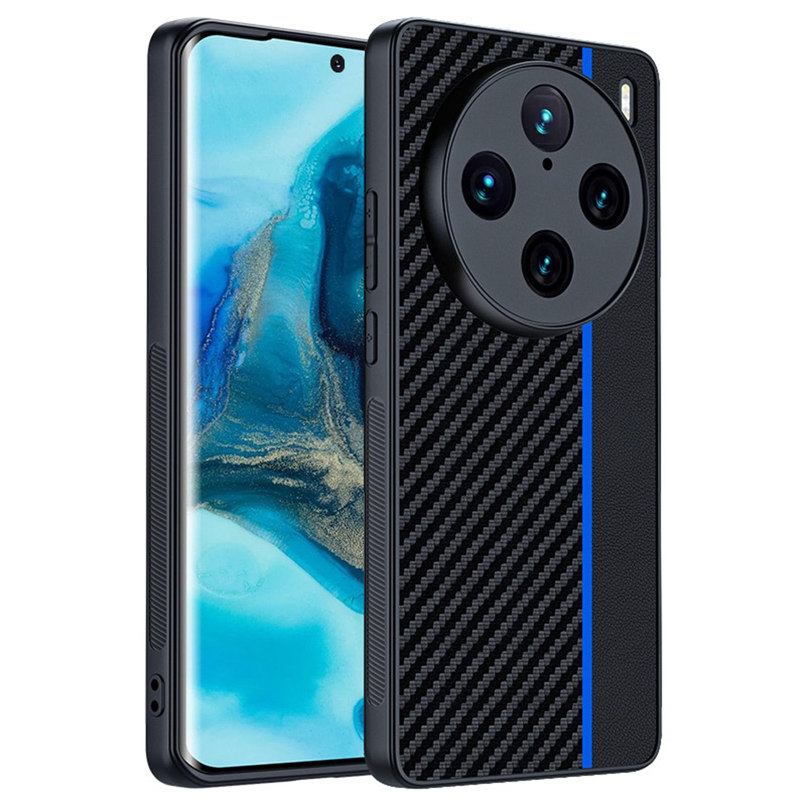 Amazon | Vivo X100 Ultra用レザーケース、カーボンファイバー