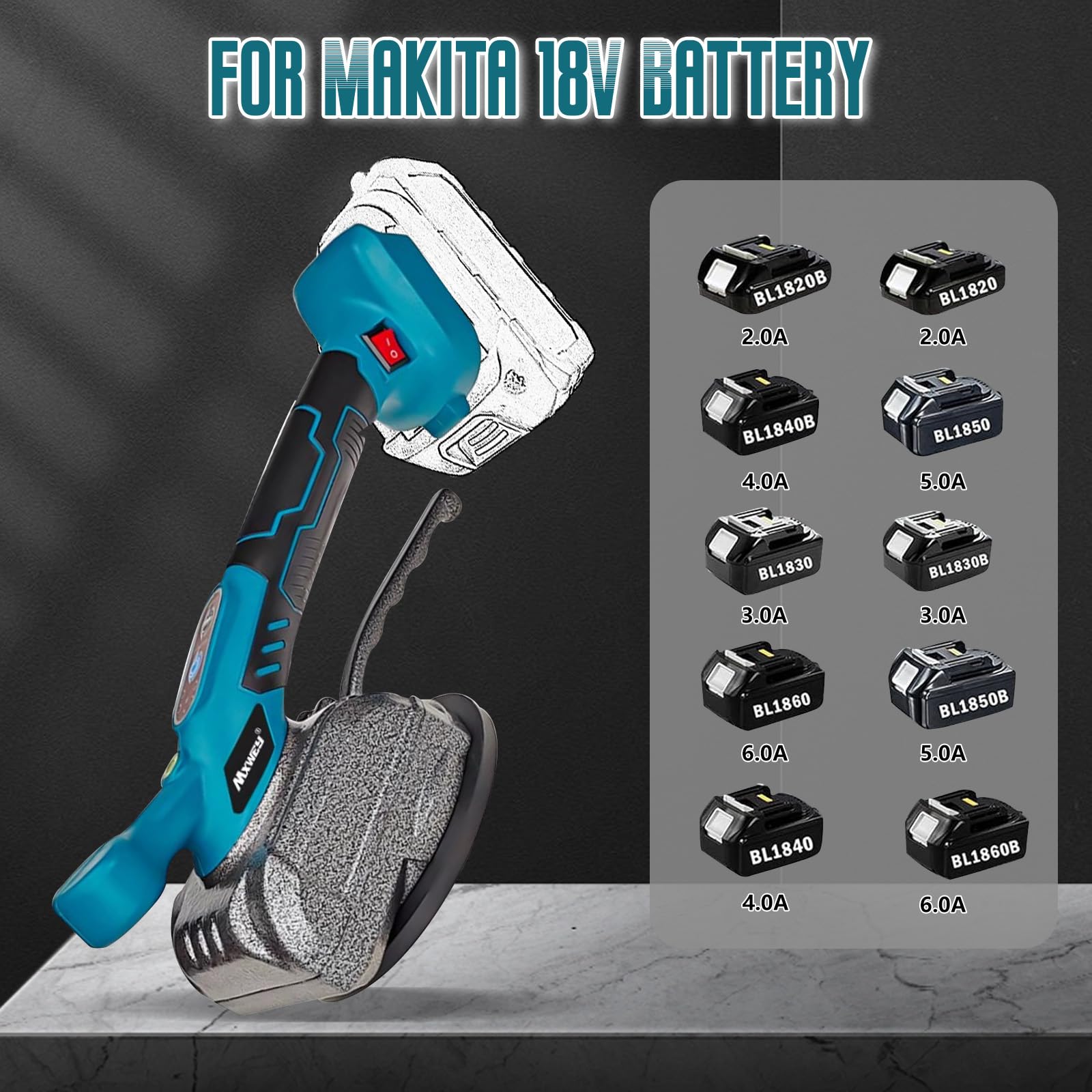 Makita Fliesen Vibrationsgerät Akku 12V 5 Stufen 100kg Adsorption 0,6-1m