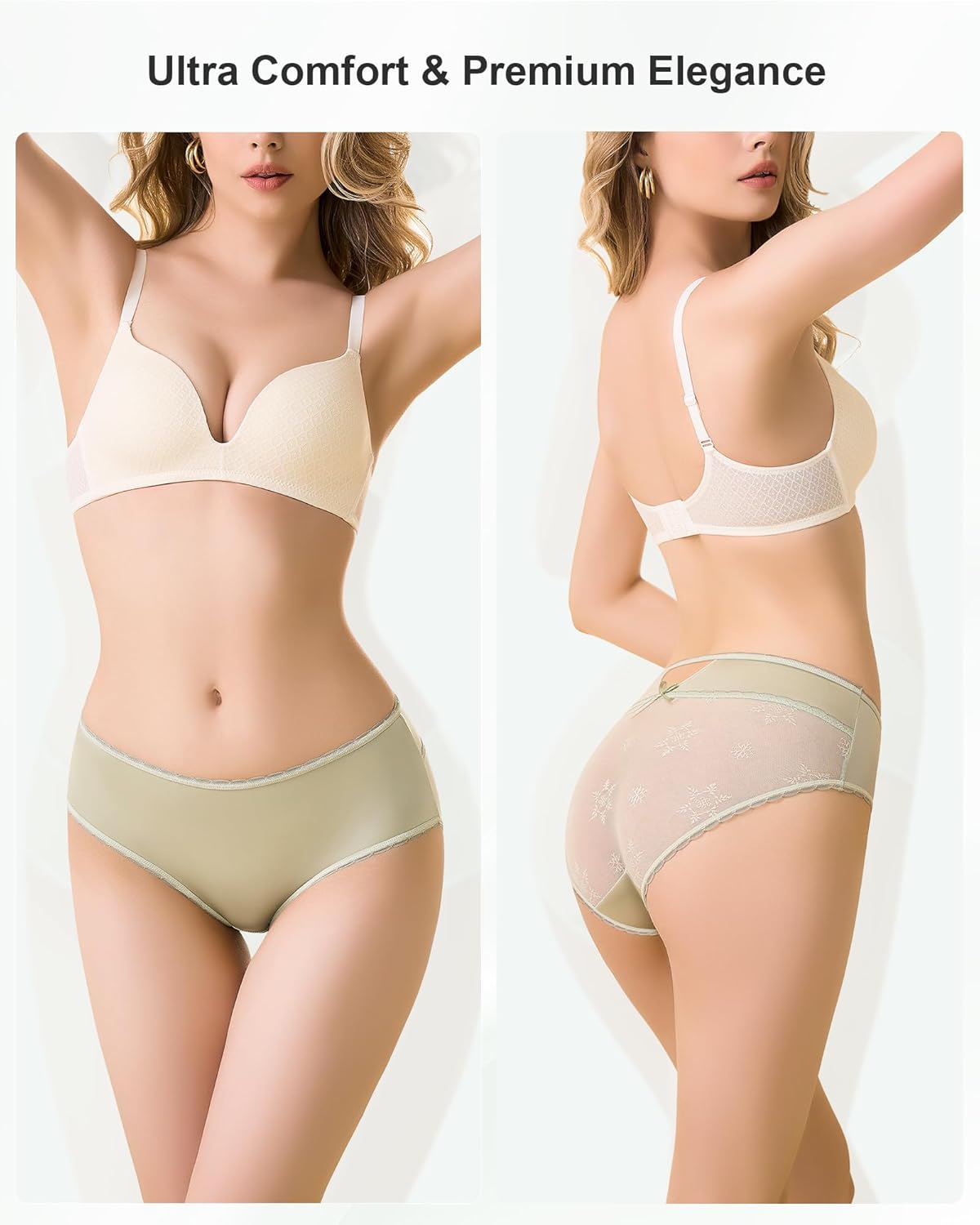 Women's Underwear Silky Satin Lace Underwear Hipster Panties 6-Pack Low Rise Lace Panties - Image 2