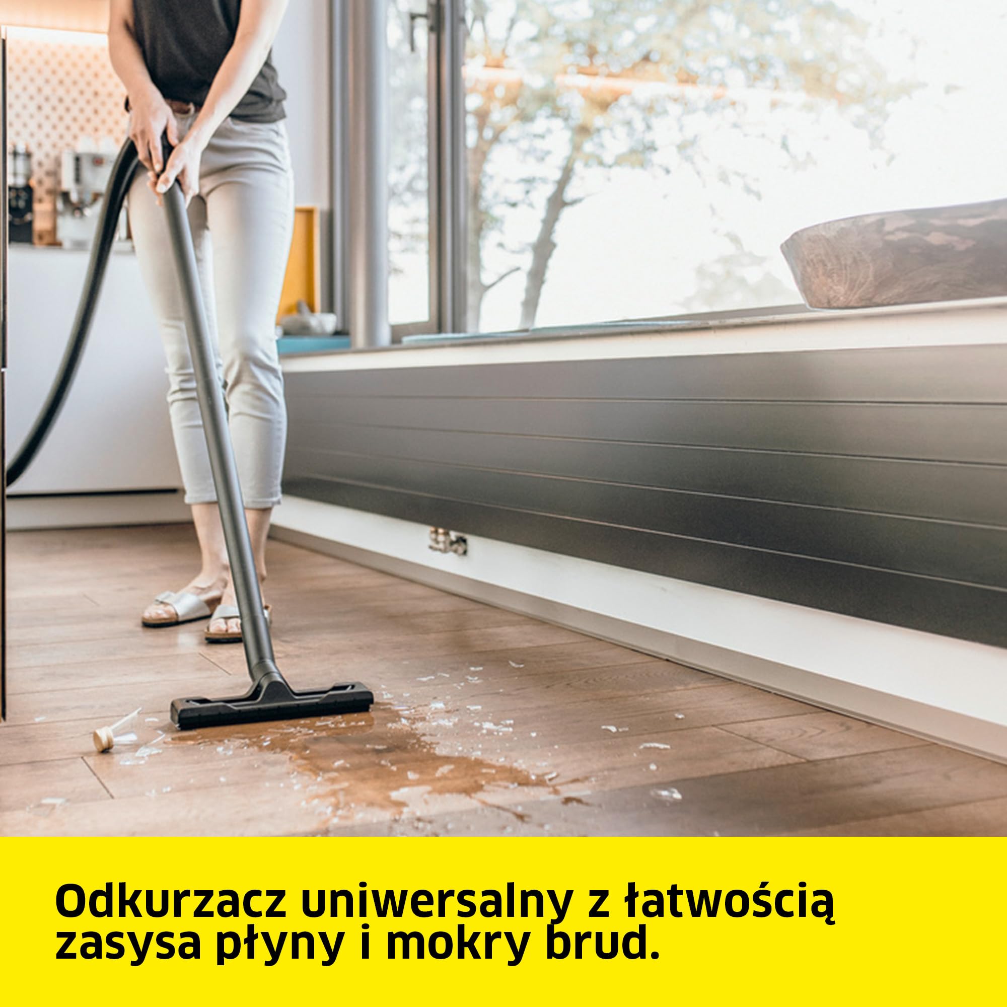 Kärcher odkurzacz uniwersalny WD 3 P V-19/4/20, 1000 W, plastikowy zbiornik, wąż ssący, filtr kartridżowy, fizelinowa torebka filtracyjna, ssawka podłogowa i szczelinowa, adapter do elektronarzędzi