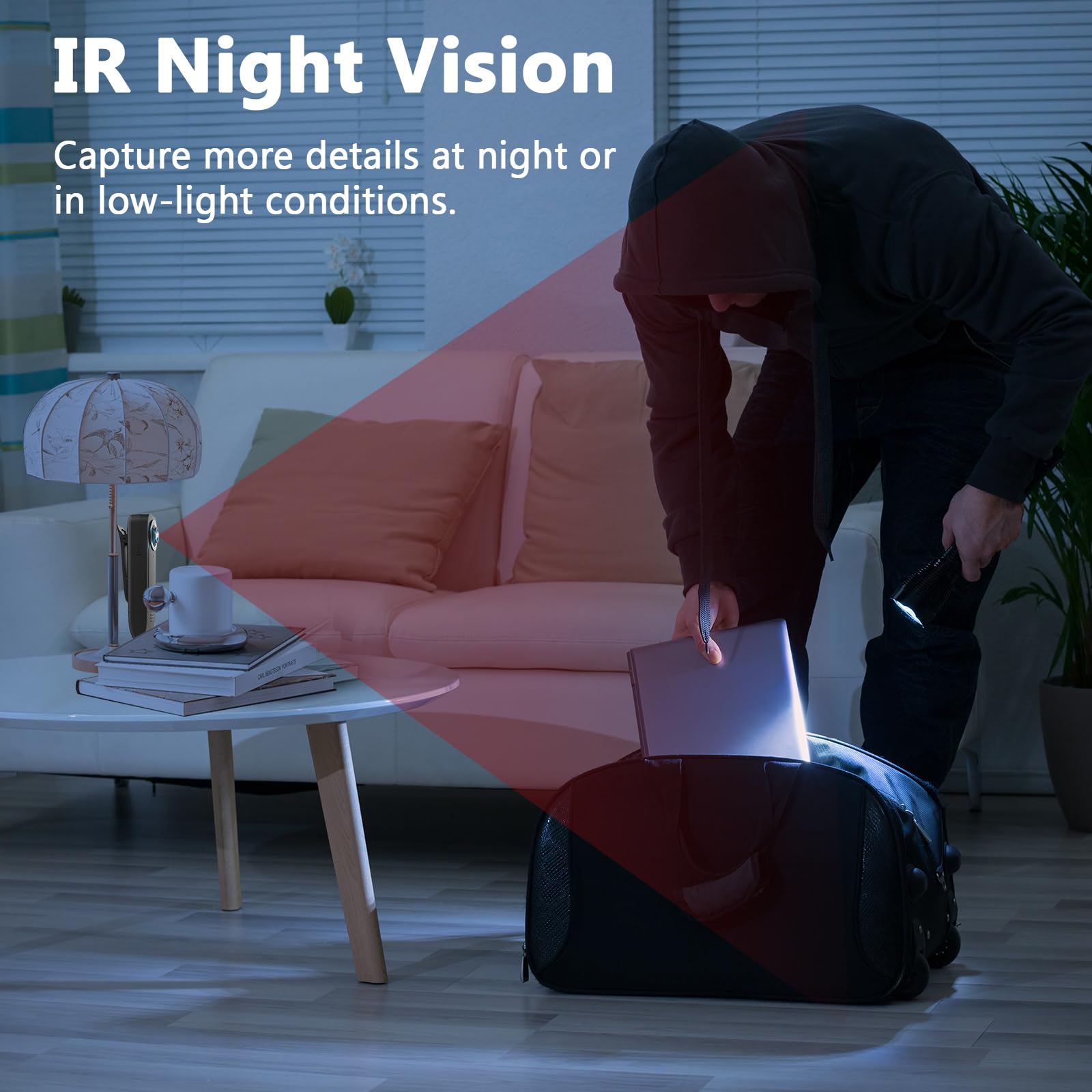 LIROPAU Mini caméra corporelle 1080p avec Carte mémoire 32 Go, caméra HD 1080p, Petite cam-éra sans Wi-FI, cam-éra de Surveillance Portable avec Vision Nocturne et Enregistrement Audio et vidéo.