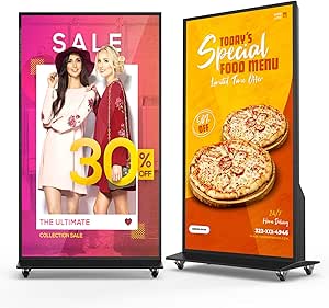 75 Inch 4K UHD Digital Signage Kiosk with Android System and WiFi/HDMI/USB Input