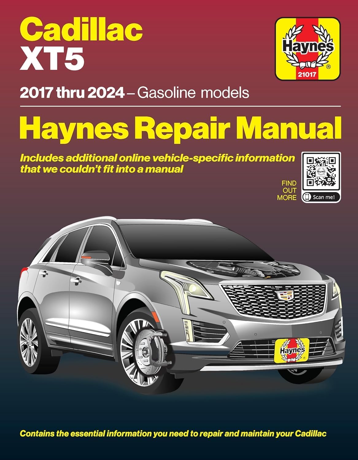 Haynes Compatible for The Cadillac XT5 (2017–2024) Repair Manual: Covers 3.6L LFX & 3.6L LF3 Turbo Gas Models – Maintenance, Troubleshooting, Electrical, Wiring, Step-by-Step DIY Repair Instructions