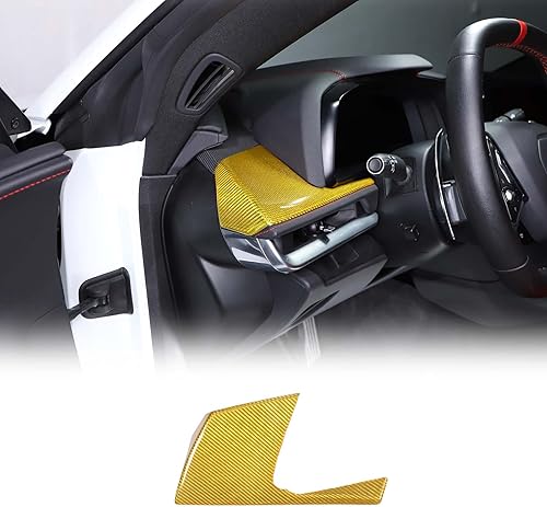 Miniatura 6 de Cubierta de panel lateral de consola central de fibra de carbono real compatible con Chevrolet Corvette C8 2020-2024, accesorios para panel lateral