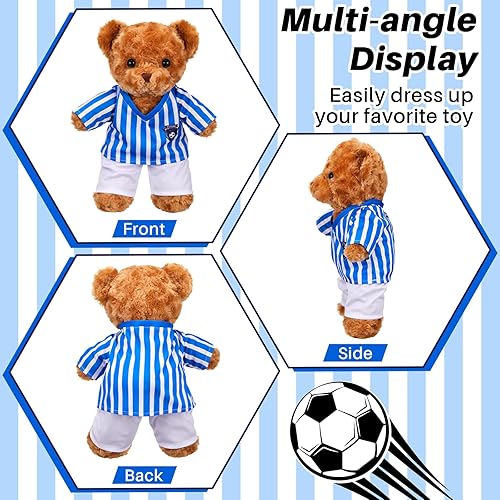 Miniatura 10 de Bunnycool Conjunto de 2 piezas de ropa de oso de pijama, se adapta a la mayoría de osos de 12 a 16 pulgadas, ropa de peluche para animales de