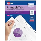 Avery Printable Self-Adhesive Index Tabs, 1-3/4" White, 80 Tabs – view 1