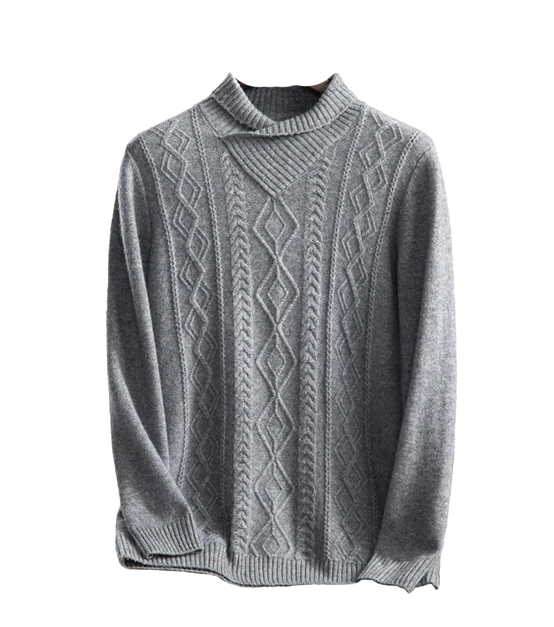 Maglione da uomo in cashmere, maglia a maglia spessa, maglia invernale in cashmere, maniche lunghe, casual
