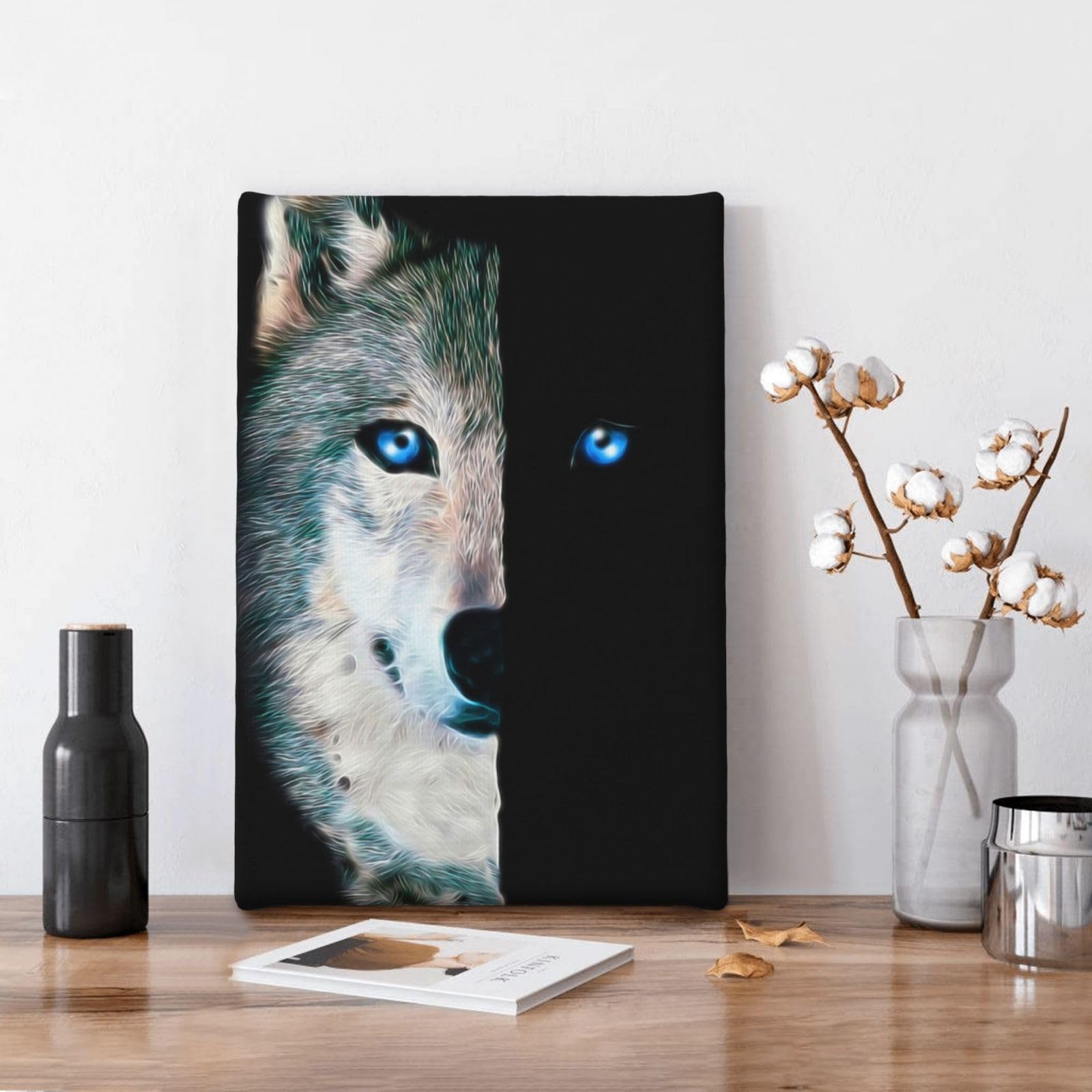 Amazon.co.jp: アートポスター フレーム 装飾画 オオカミ 狼柄 動物柄