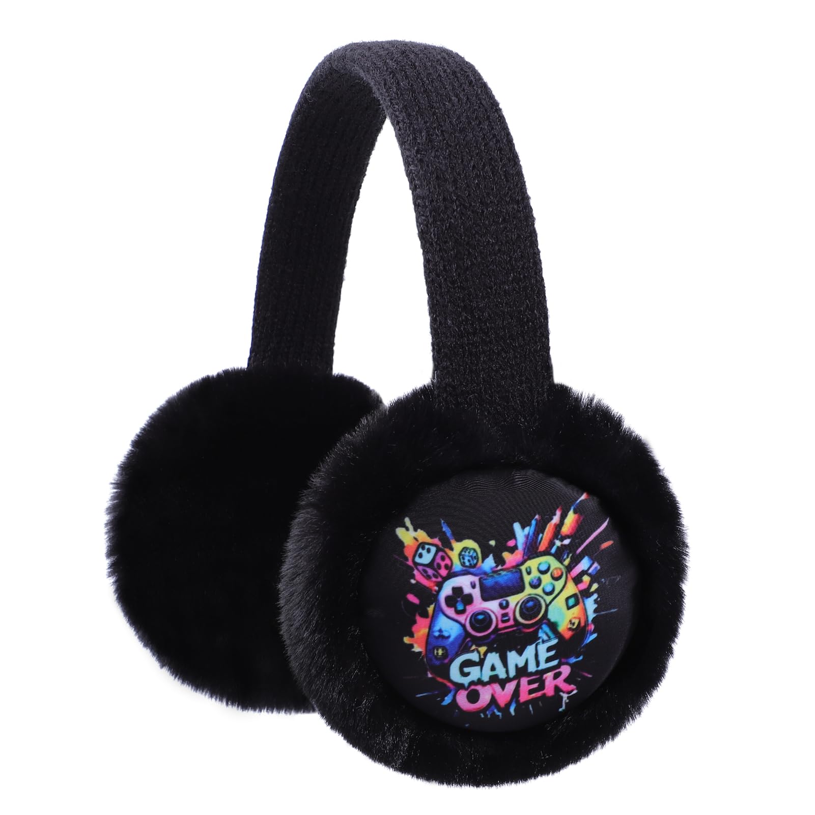ZTL Kids Knit Earmuffs Soft Plush Ear Warmers Winter Outdoor Ear Muffs for Boys Girls