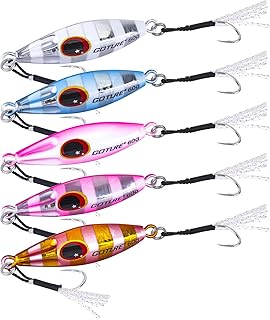 Goture メタルジグ スローフォール 60g/40g/30g 5個セット ルアー ジグ ジギング シンカー 釣り具 スロージギング 青物 ブリ ヒラマサ カンパチ ハタ クエ 根魚 カサゴ サワラ 海釣 船釣