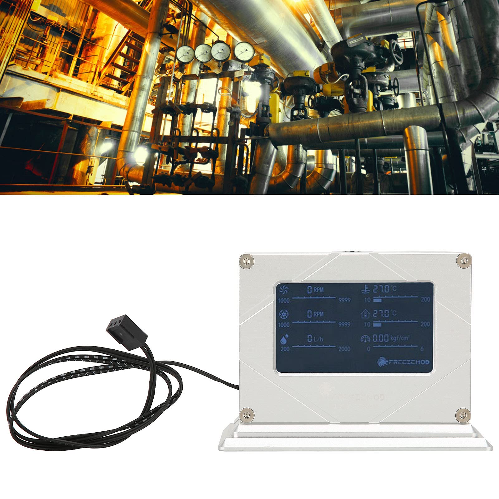 Monitor Intelligente del di Raffreddamento Ad Acqua LSJ-ZNRB Schermo di Visualizzazione Durevole Pompa 'acqua PWM per Appassionati di PC Lega di Alluminio + Materiale Acrilico