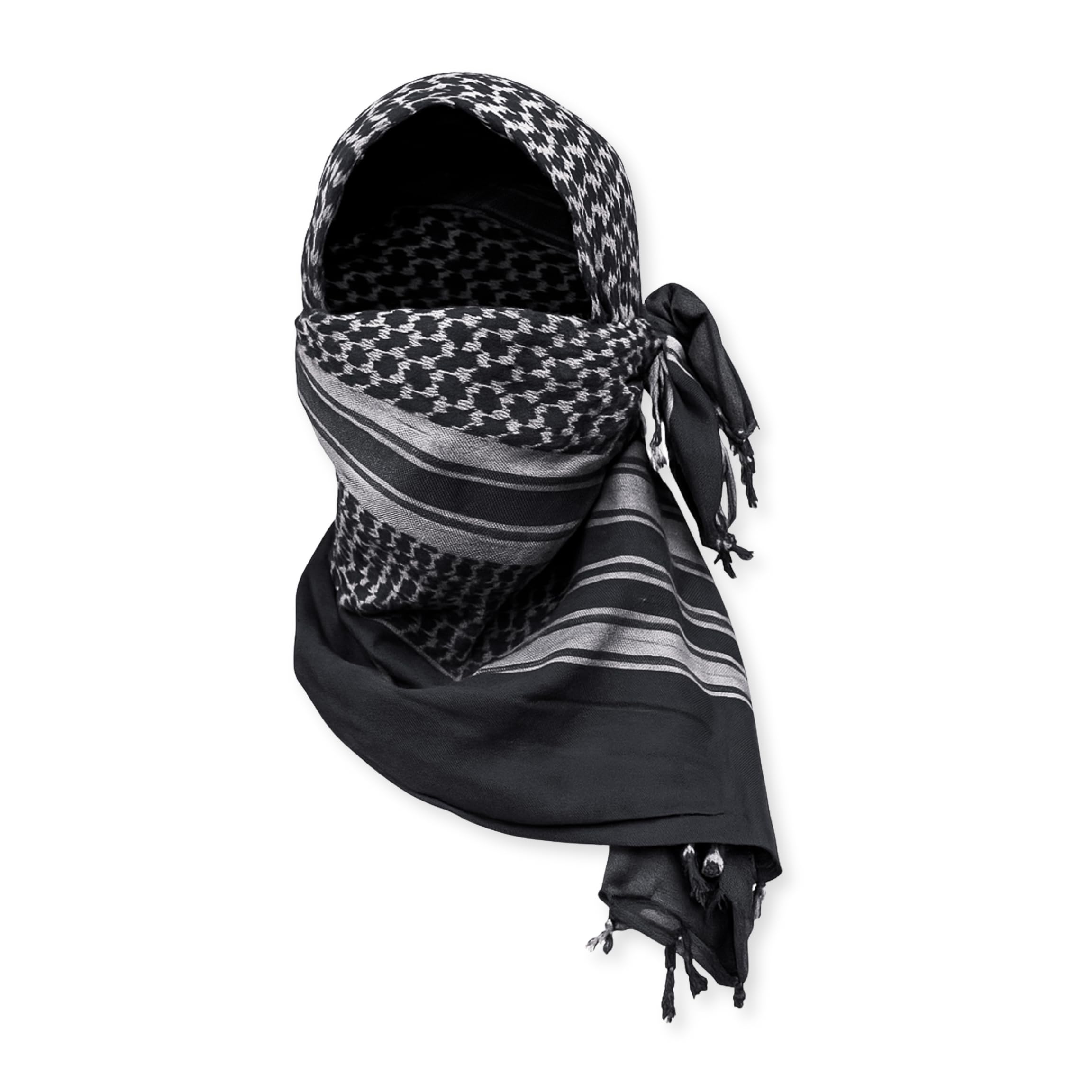 Shemagh Tactical Scarf, Middle Eastern Desert Hood, Bandana, Keffiyeh, Military Style, 100% Cotton, 42" x 42"