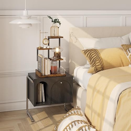 Miniatura 4 de YMYNY UHSR007H - Organizador de estante de escritorio, estante de almacenamiento de 4 niveles, organizador de estante de escritorio pequeño con