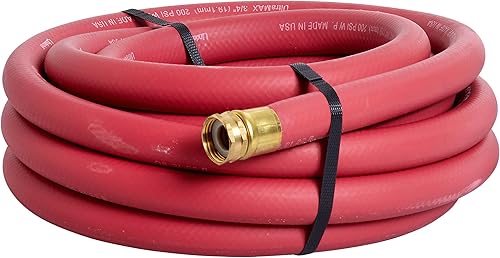 Vista 21 de Underhill UltraMax Manguera de agua comercial para jardín, 100 pies, goma, flexible, antitorceduras, 200 psi WP, 800 psi BP, H10-100, 1 pulgada x