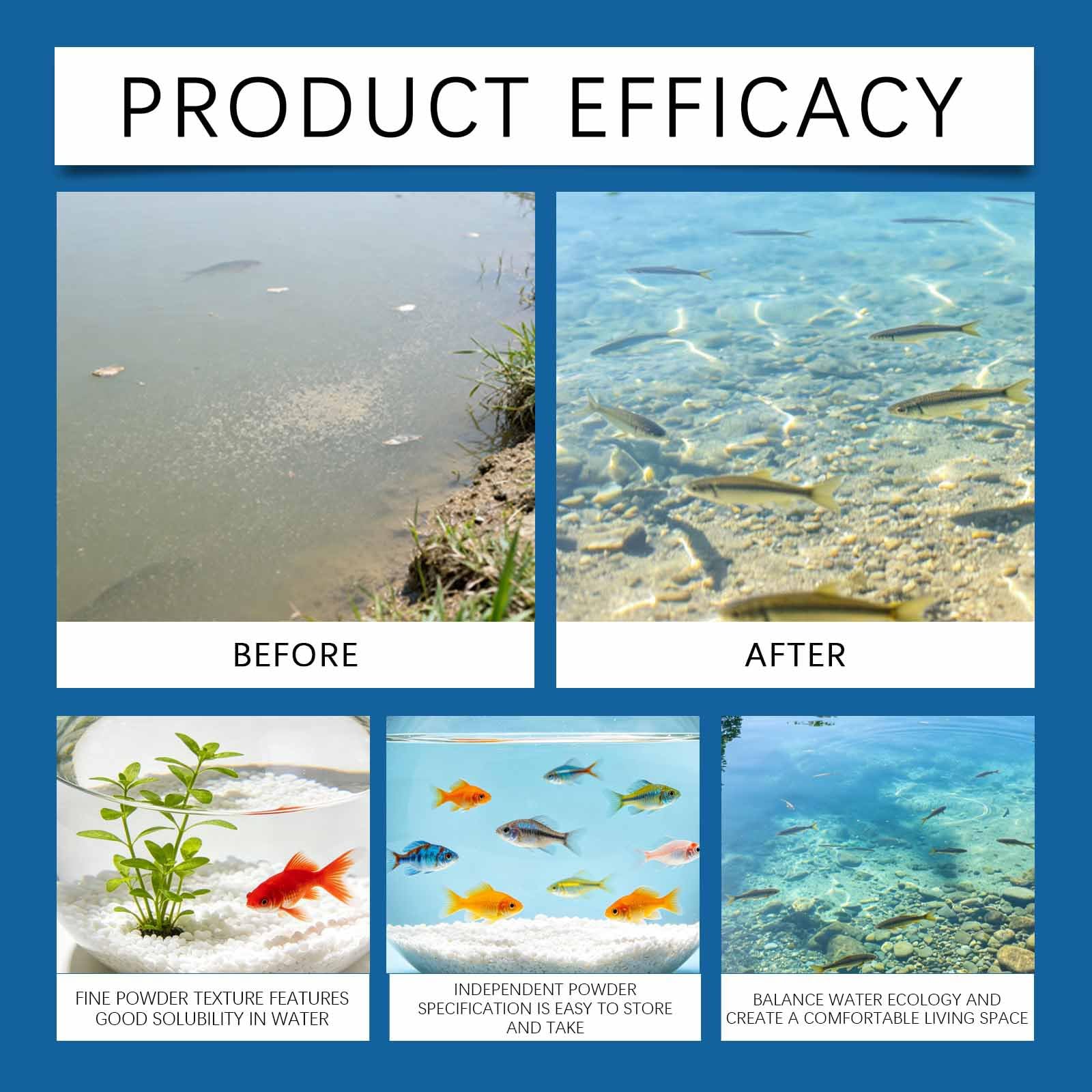 Aqua-Guardian Pro Formula Poudre pour l'entretien de l'eau des aquariums et bassins, agent de traitement de l'eau facile à utiliser, pour une eau claire au quotidien,2PCS