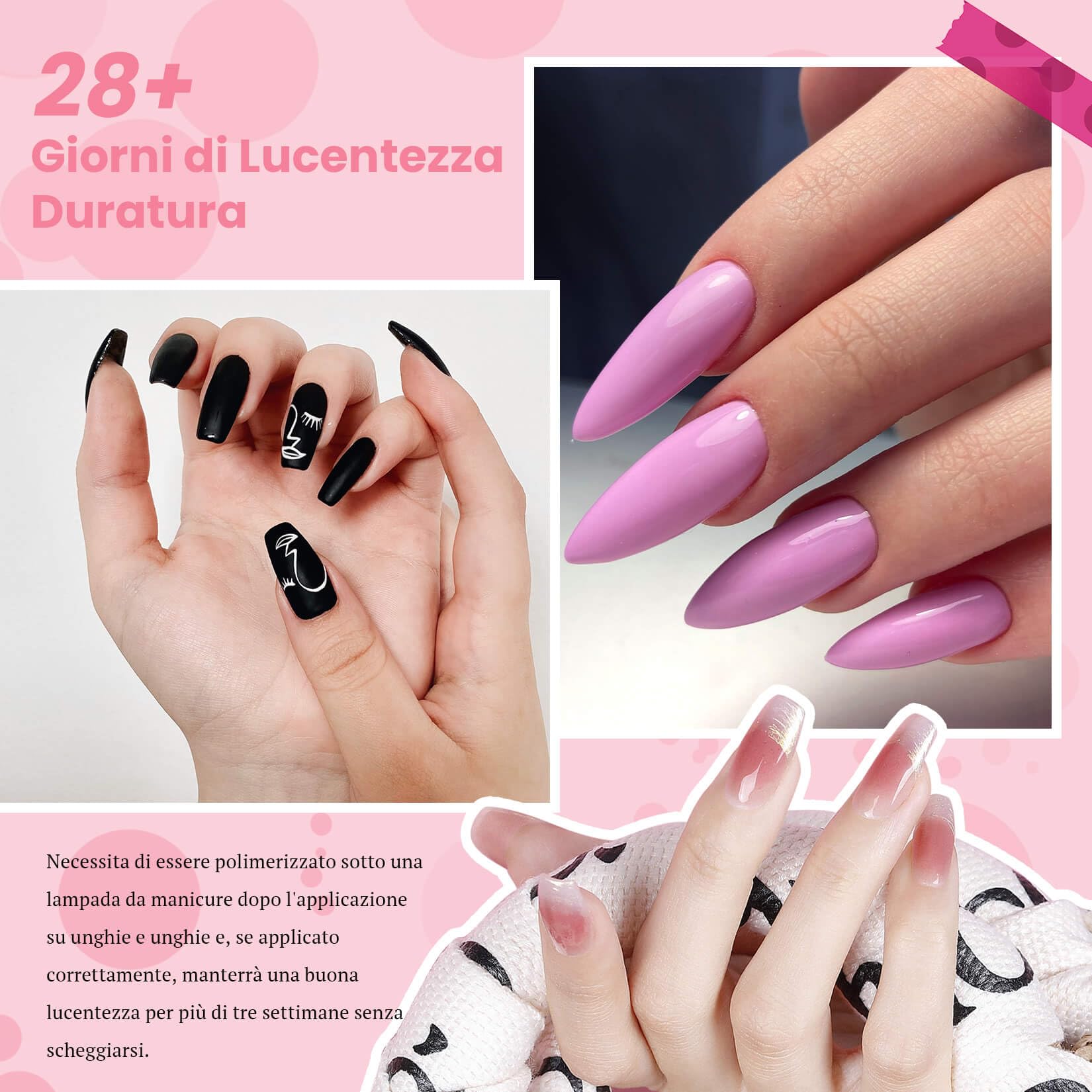 Phoenixy Kit Unghie Gel Completo 14 Colori 15 ML Gel Ricostruzione Bianco Nero Nudo Pink Kit Ricostruzione Unghie U V/LED Regalo per Donna