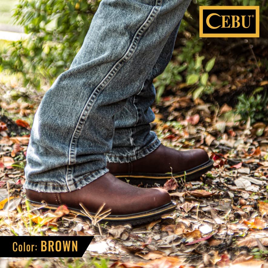 CEBU | Comfort Steel Toe | Boots For Men | Handcrafted | High-Traction Soles | Resistant | For Professional Jobs | 9.5 US | Brown4