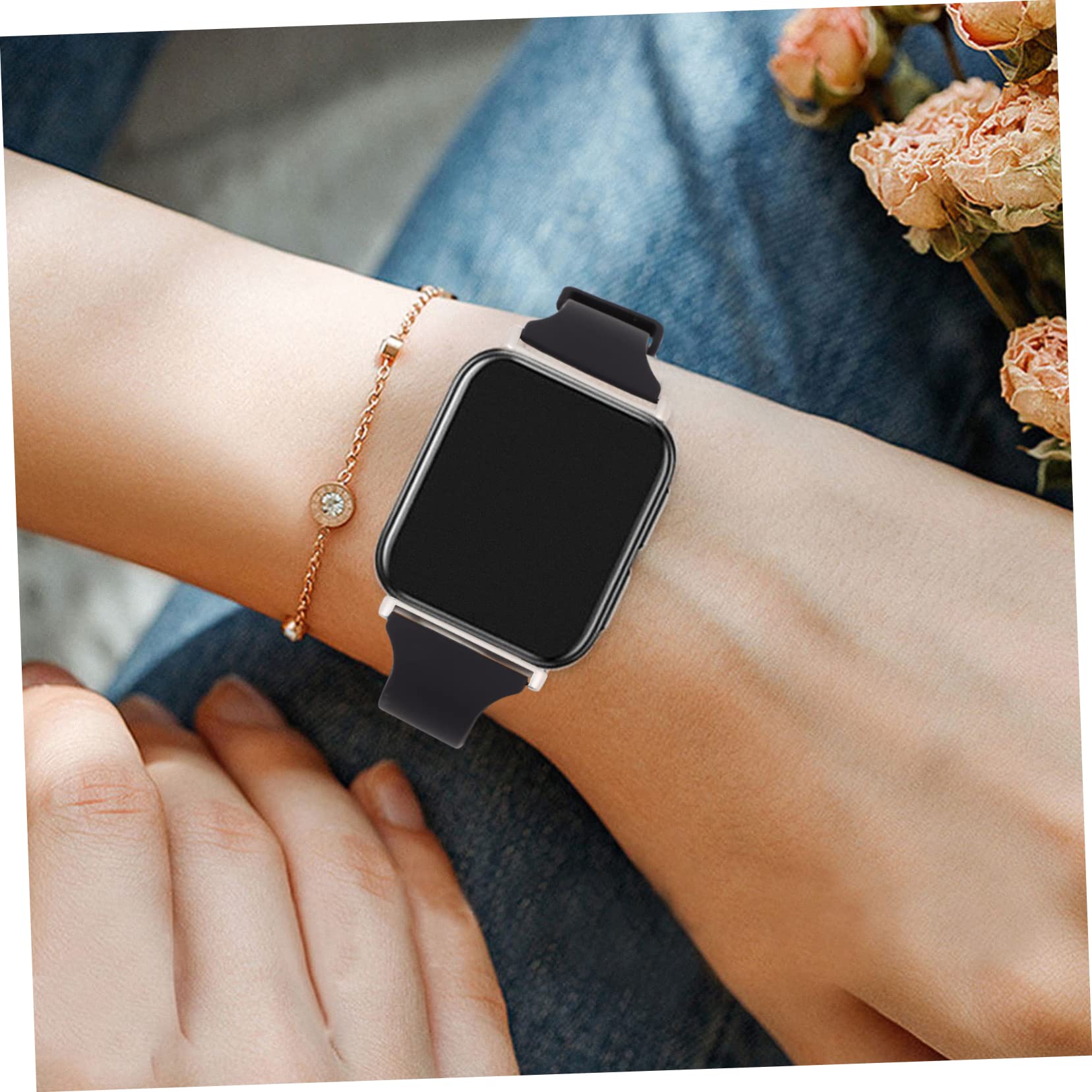 Hemobllo Correa De Silicona Correa De Reloj Banda De Reloj a Suave Inteligente Paso Banda Deportiva Antideslizante a De es Inteligentes a Ajustable