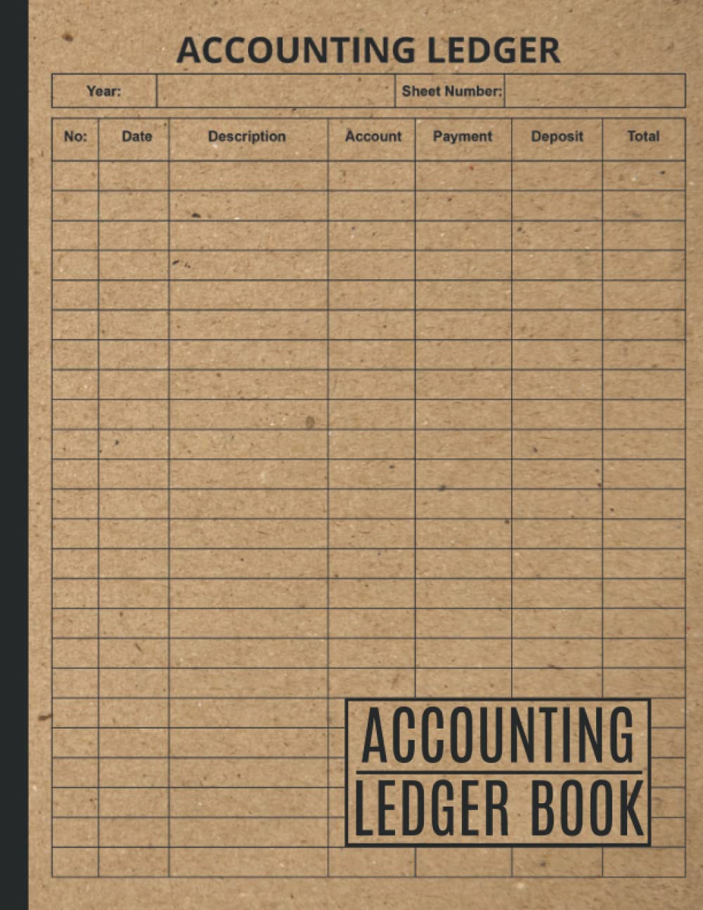 Accounting Ledger Book: Large Simple Accounting Log Book for Bookkeeping and Small Business or Personal Use | Income Expense Account Notebook | Tracking Finances and Transactions Journal
