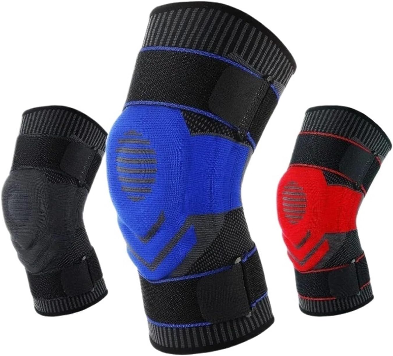 2pcs Elastic Knee Brace Nylon Sports Knee Pads Fitness Running Basketball Volleyball Support for Volleyball Football Dance Yoga Tennis Running