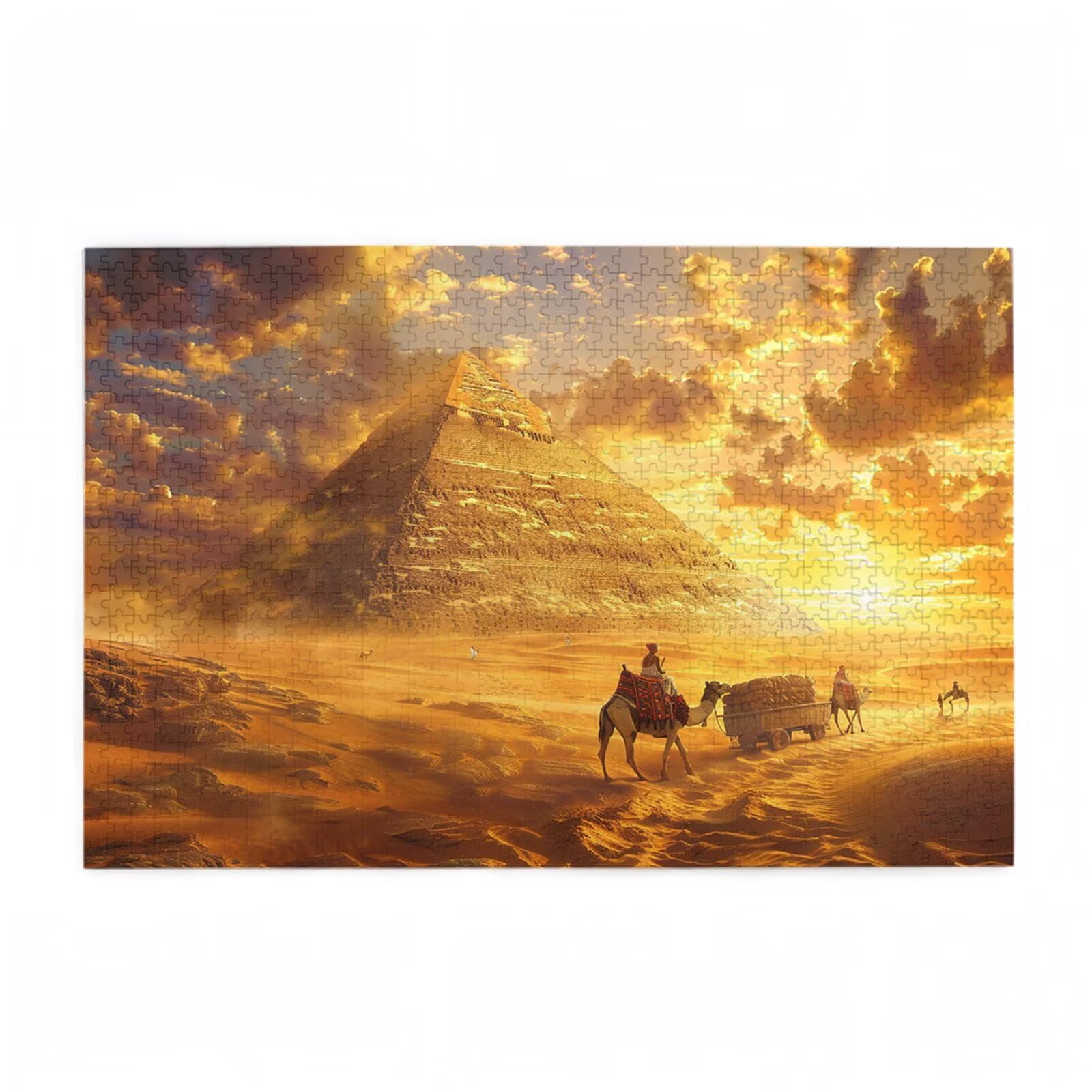 Puzzle dla dorosłych 5000 elementów Egipt duża piramida puzzle, trudne, wymagające gry rodzinne dla kobiet, drewniane wyrzynarki z opakowaniem prezentowym, prezenty dla kobiet 105 x 156 cm D-277