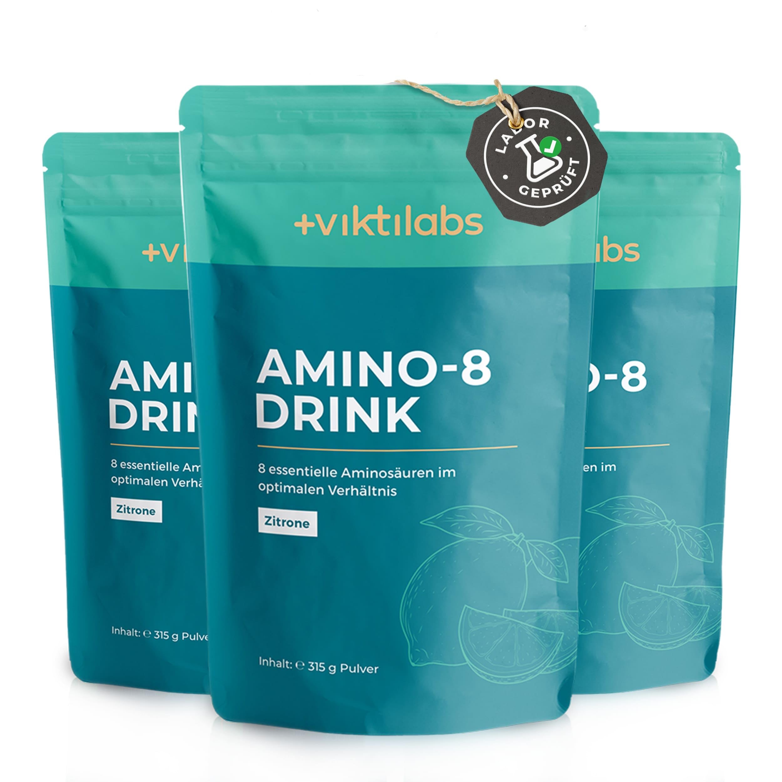 Amino 8 Drink Zitrone - 99% Bioverfügbarkeit - 8 kristalline Aminosäuren