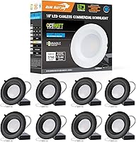Vista 13 de Luz de techo empotrable LED comercial de 8 pulgadas con caja de conexión, potencia ajustable 16/21/27W, 3 colores seleccionables 3000K-5000K