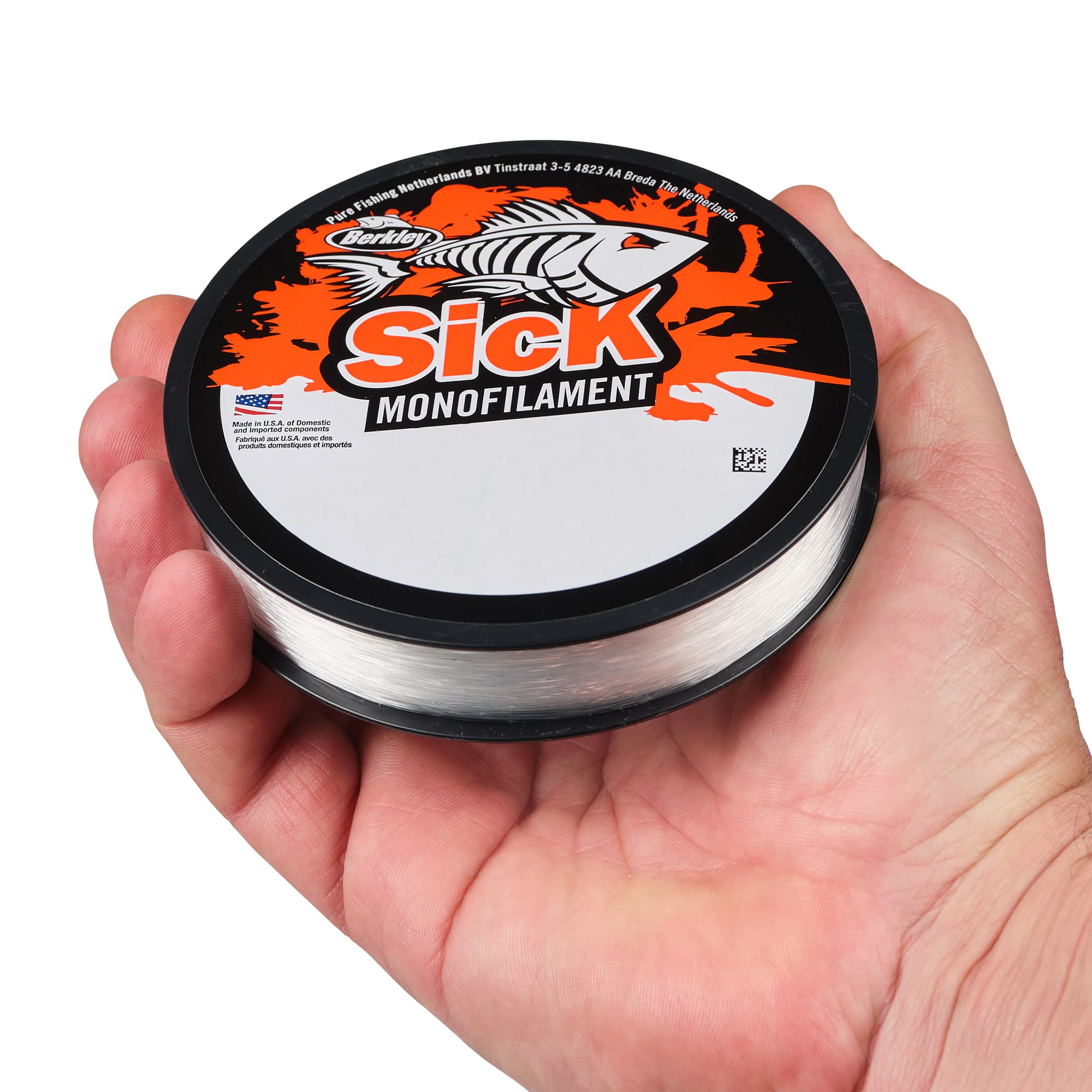 Fil de pêche Berkley Sick Nylon - Monofilament Solide, Peu d'élasticité, Peu de mémoire, résistant à l'abrasion et Parfait pour la pêche en Eau Douce et la pêche en mer