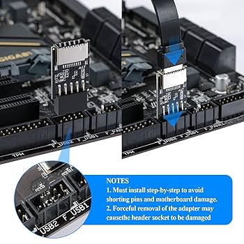 Amazon.com: MZHOU USB 3.2 Type-E to USB 2.0 9-Pin Adapter