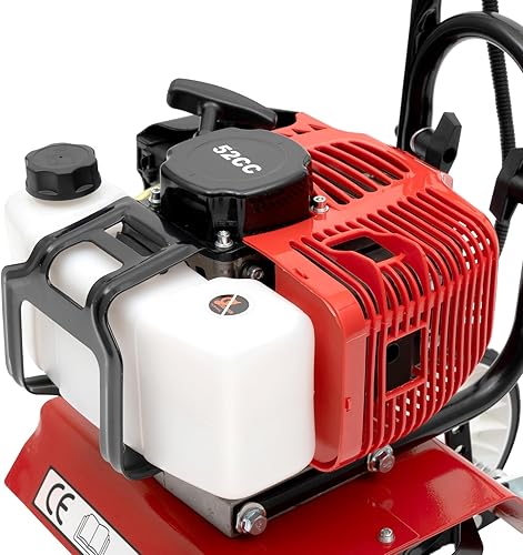 Miniatura 6 de KinHall Cultivador, 52CC 2 tiempos giratorio hacia adelante compacto horquilla cultivador de motor de gas cultivador de acero premium ajustable