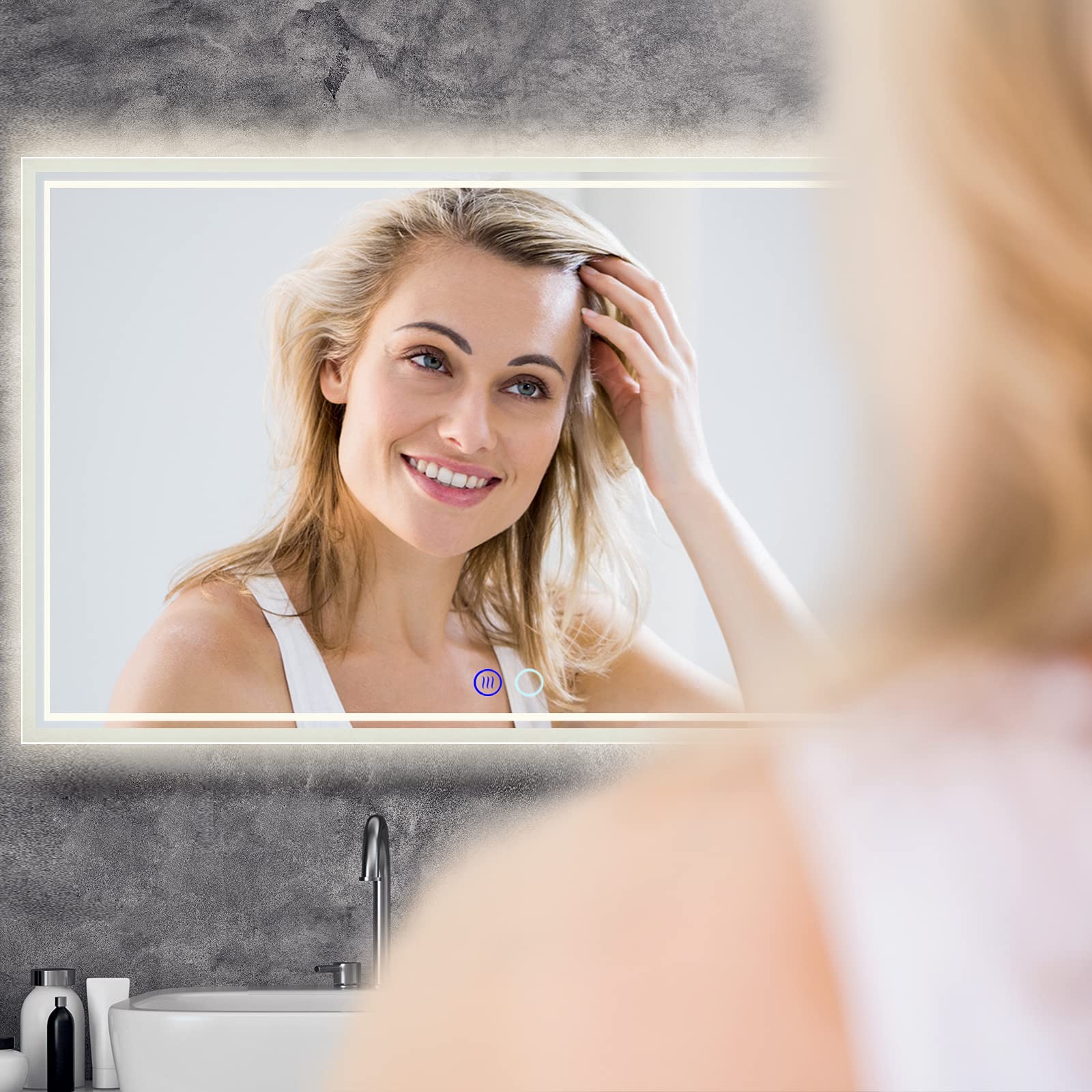 Buy ZELIEVE 60 x 36 Led Bathroom Mirror,Led Backlit Mirror,AntiFog