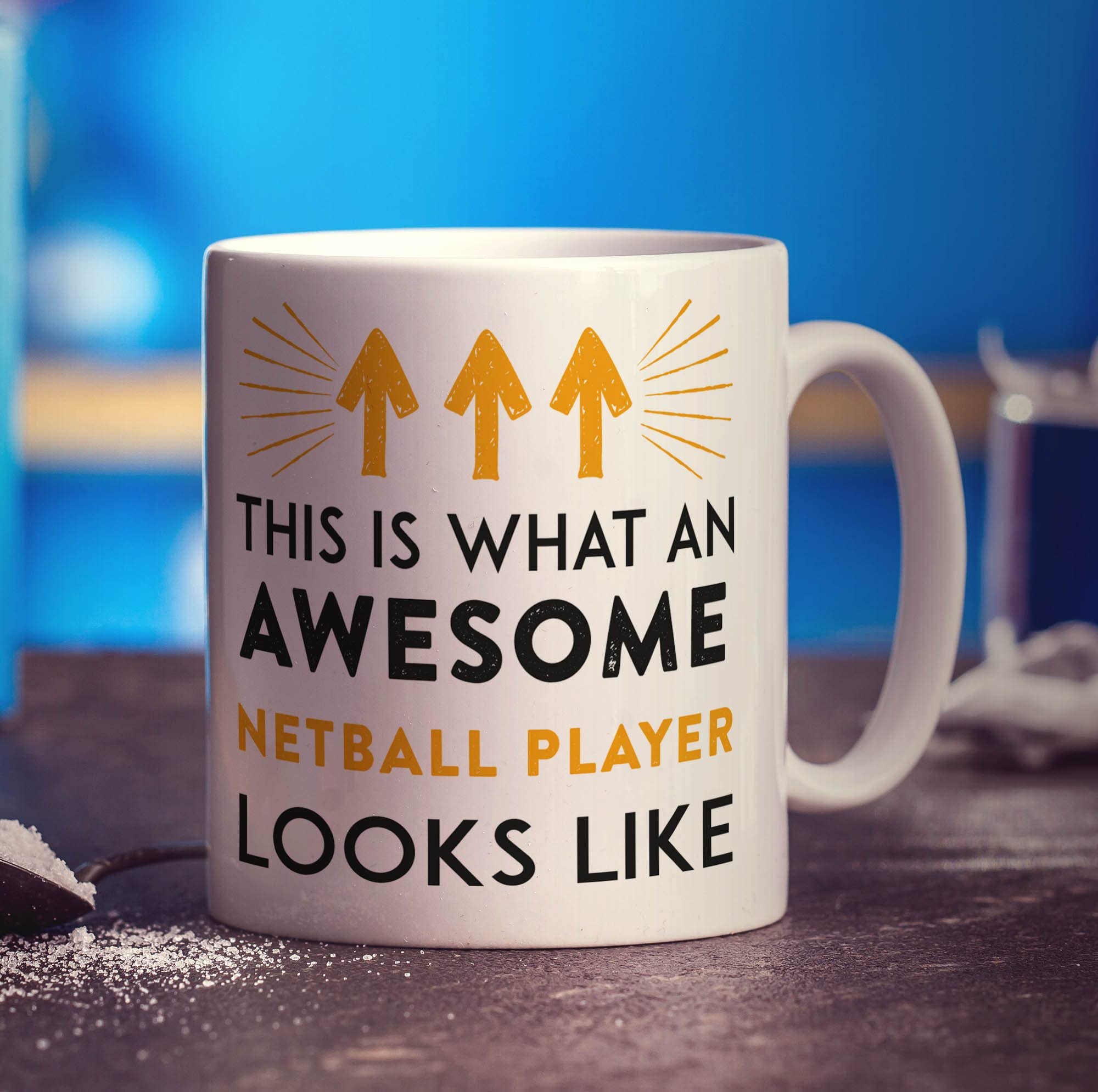 Printster White This Is What An Awesome Netball Player Looks Like Mug - 11Oz Ceramic Cup