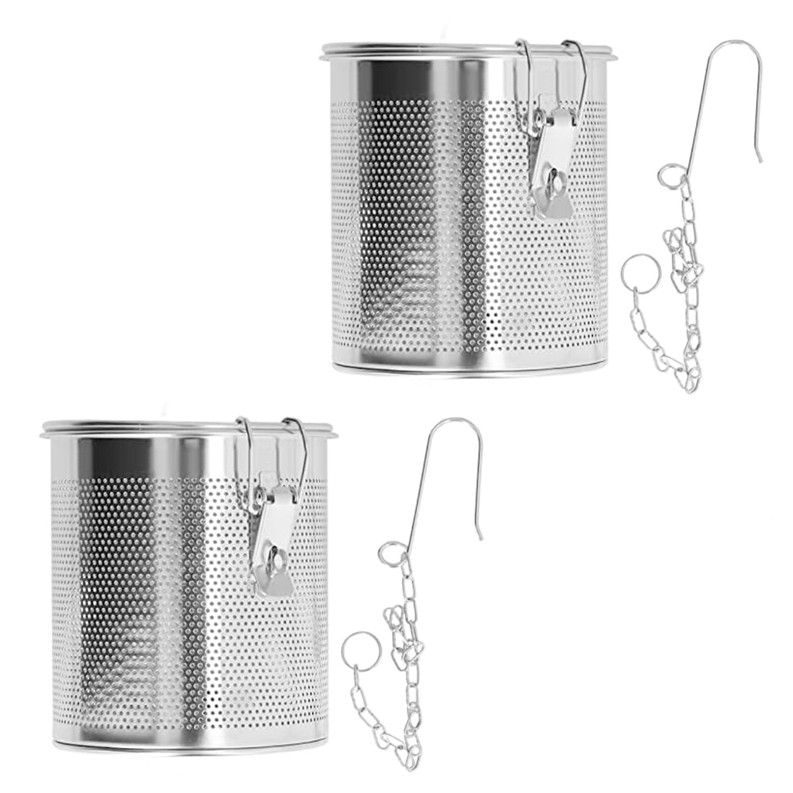 Jazuaiao B Of 2 Nonrust Steel Stews Strainer Asket Halogens Cage Set For Efficient Seasonings Filtration And Sturdy Rining Rusts Resistant Seasonings Strainer