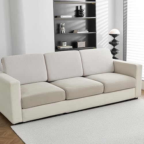 Miniatura 7 de WEYOND Fundas de cojín grandes para respaldo y respaldo súper elásticas para sofá de 2 cojines, fundas de cojín para respaldo de sofá, fundas de