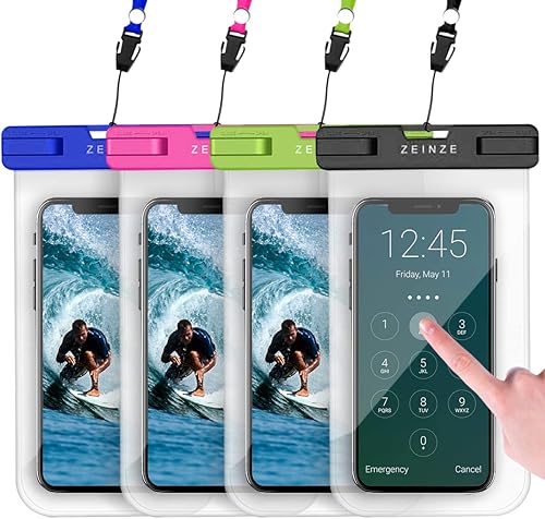 Funda impermeable universal para iPhone 6, 6S, 7 Plus, 5, 5S, 5C, Galaxy S8, S7, S6, S5, S4, Note 5, 4, 3, y dispositivos de hasta 6pulgadas de
