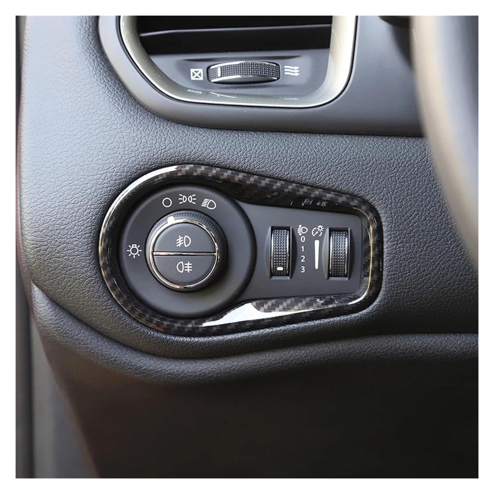 Auto Interni Per Jeep Per Renegade 2016+ Adesivo Per Interni Auto 1 Pezzo Cornice Decorativa Per Interruttore Fari In ABS Decorazione Interni (Colore : Argento