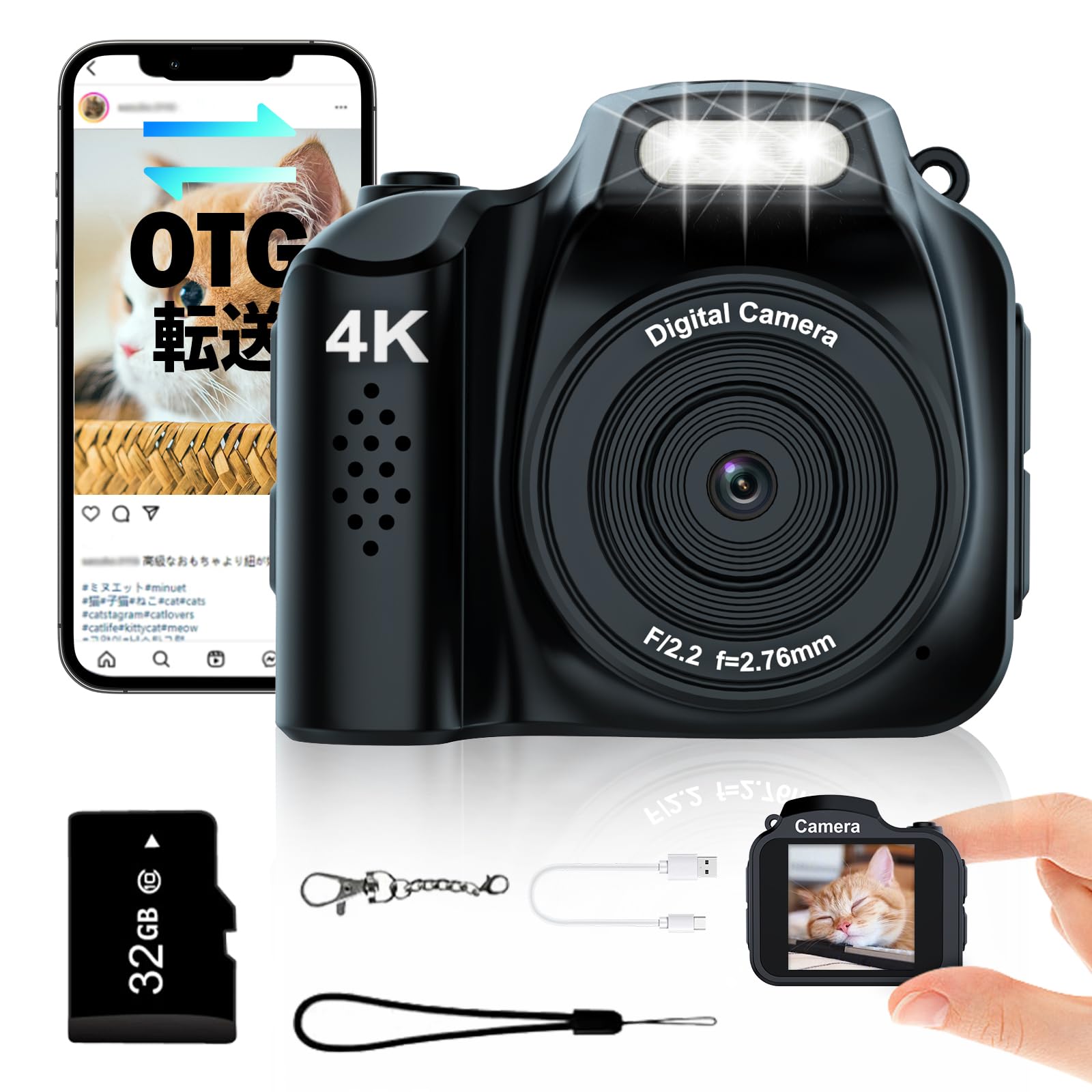 [美品]デジタルカメラ Amazon | LCDスクリーン付きデジタルカメラ フルHD 1080P 36.0メガ