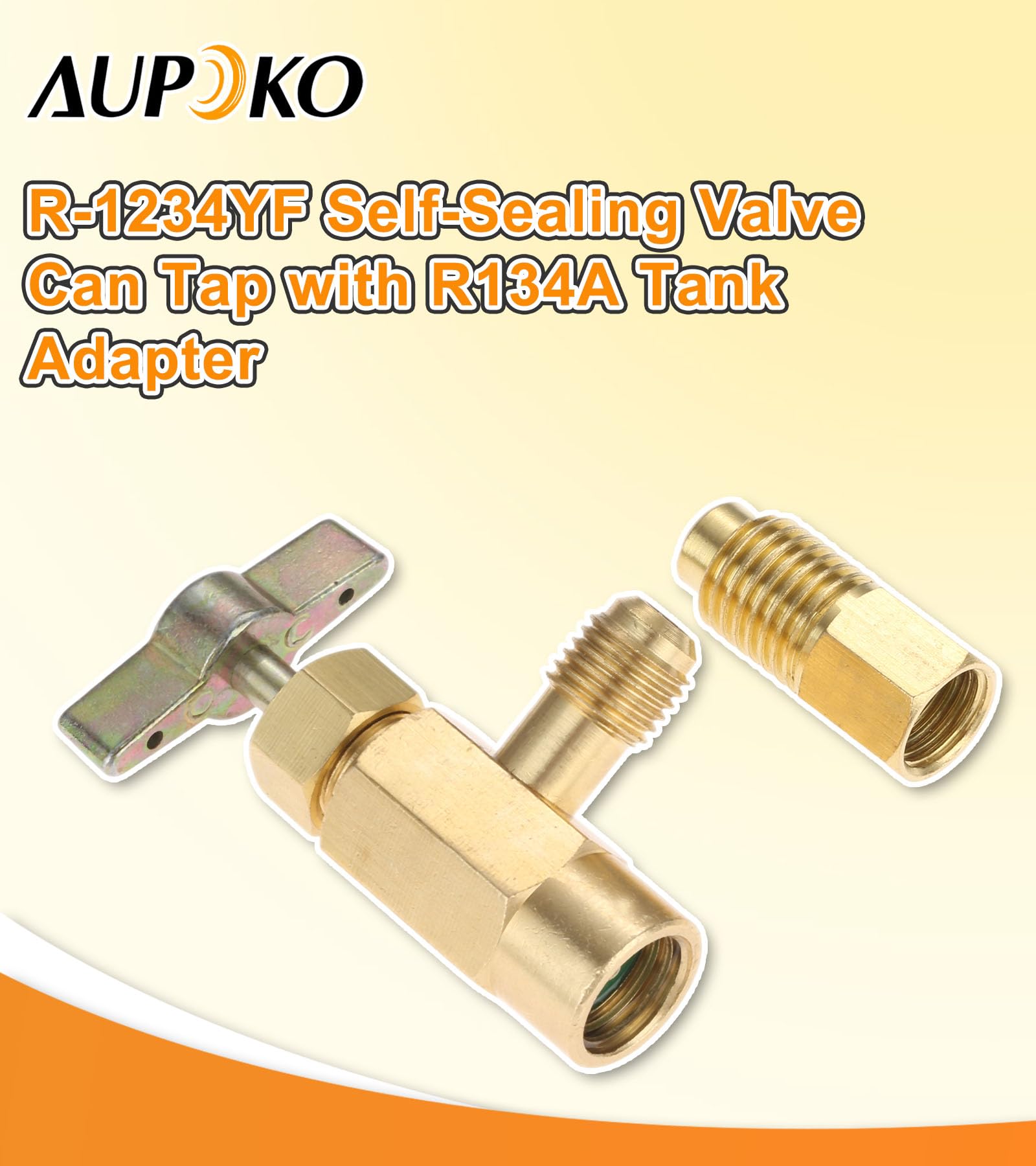 Rubinetto autosigillante R1234YF con adattatore per serbatoio R134A 1/2" Acme a 1/4" SAE
