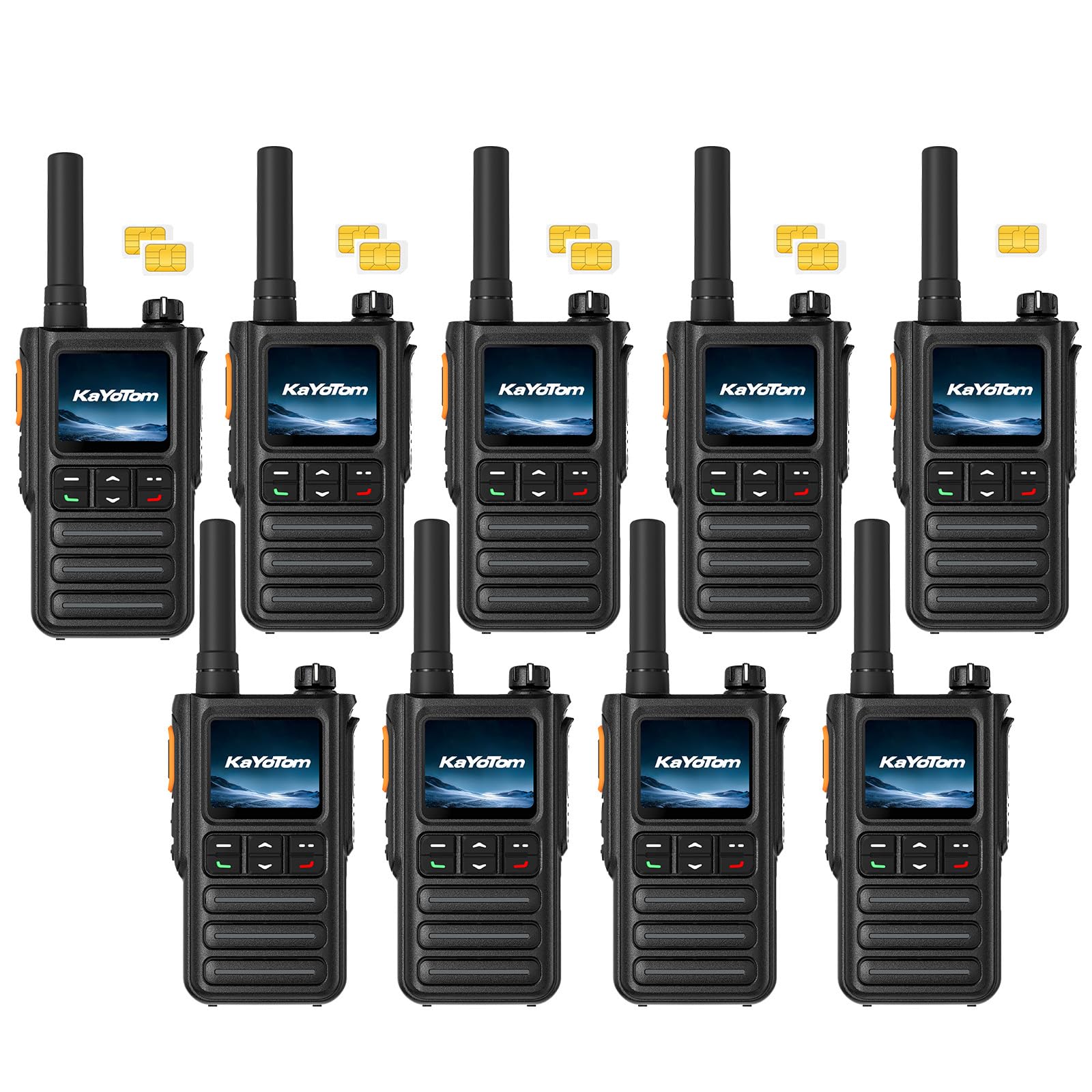 Lifetime Free Rapid GPS Unlimited Range Global Walkie Talkies – Long Range Two Way Radio, IP65 Waterproof, AI Noise Cancellation for Nationwide Outdoor, Logistics, Road Trips &amp; Family (9-Pack)