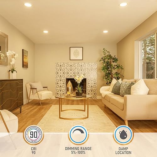 Miniatura 4 de Torchstar Essential Series - Lámpara de techo empotrable ultrafina, 12 W, 6 pulgadas, con caja de conexiones