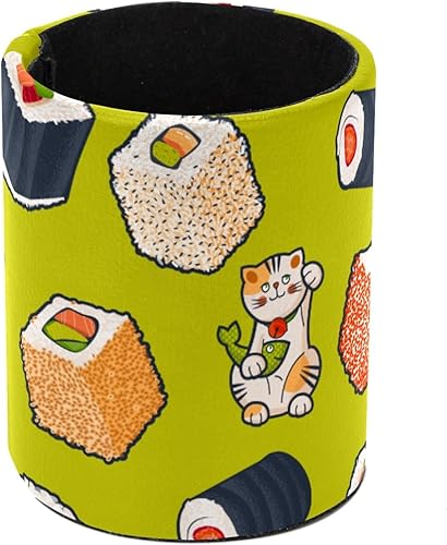 Soporte para bolígrafos de gran capacidad para escritorio, organizador de vasos de lápices de sushi para oficina, aula, hogar, soporte para brochas