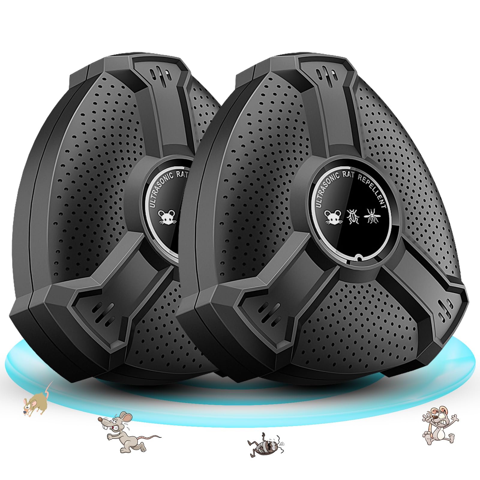 Amazon | 【2個セット】ネズミ駆除 超音波 ネズミ駆除器 360°全
