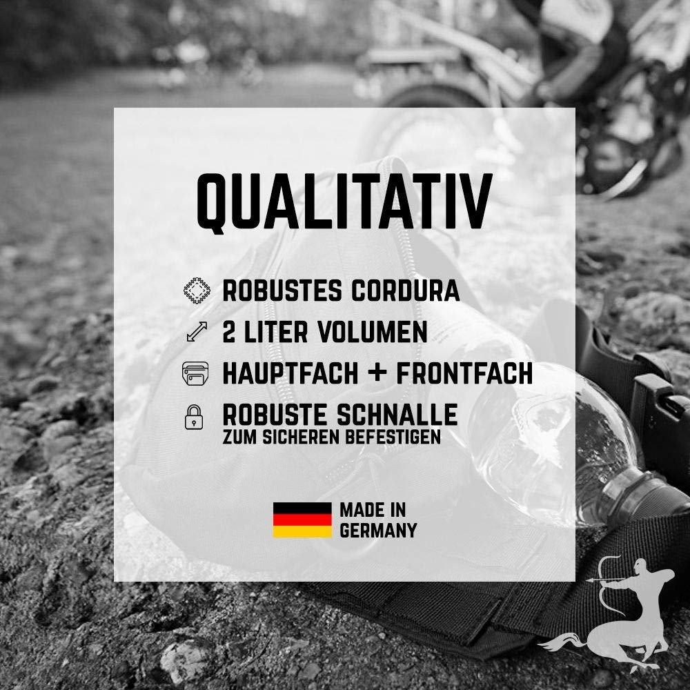 Zentauron EDC Bauchtasche 2L – Gürteltasche für Damen & Herren mit MOLLE-System, breitem Hüftgurt, Klettfläche & 2 Fächern – Ideal für Reisen, Outdoor, Freizeit, Wandern, Tactical Gear, Survival