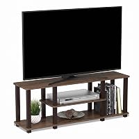 Furinno Turn-S-Tube No Tools Supporti TV per intrattenimento 3D a 3 livelli con tubo quadrato