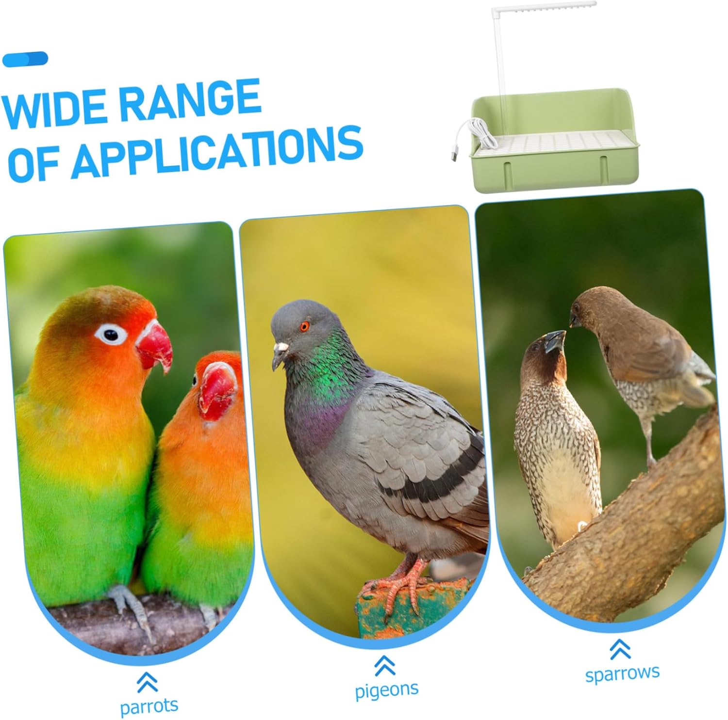 Automatic Bird Bath for Outdoor Small Spaces Bird Bath Fountain Shower Head Pet Bathtub for Parrots