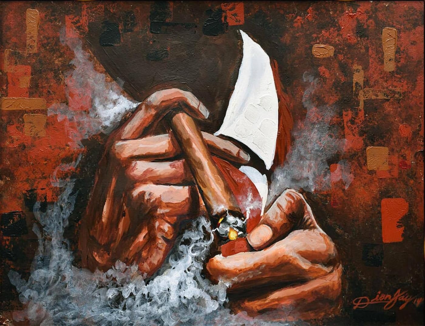 man with cigarette painting Amazon.com: Man Smoking Cigar Canvas Poster Print Wall Art Modern Classroom  Kitchen Bedroom Room Aesthetics Decoration Unframed and Framed  (unframed,12x18 inch): Posters & Prints