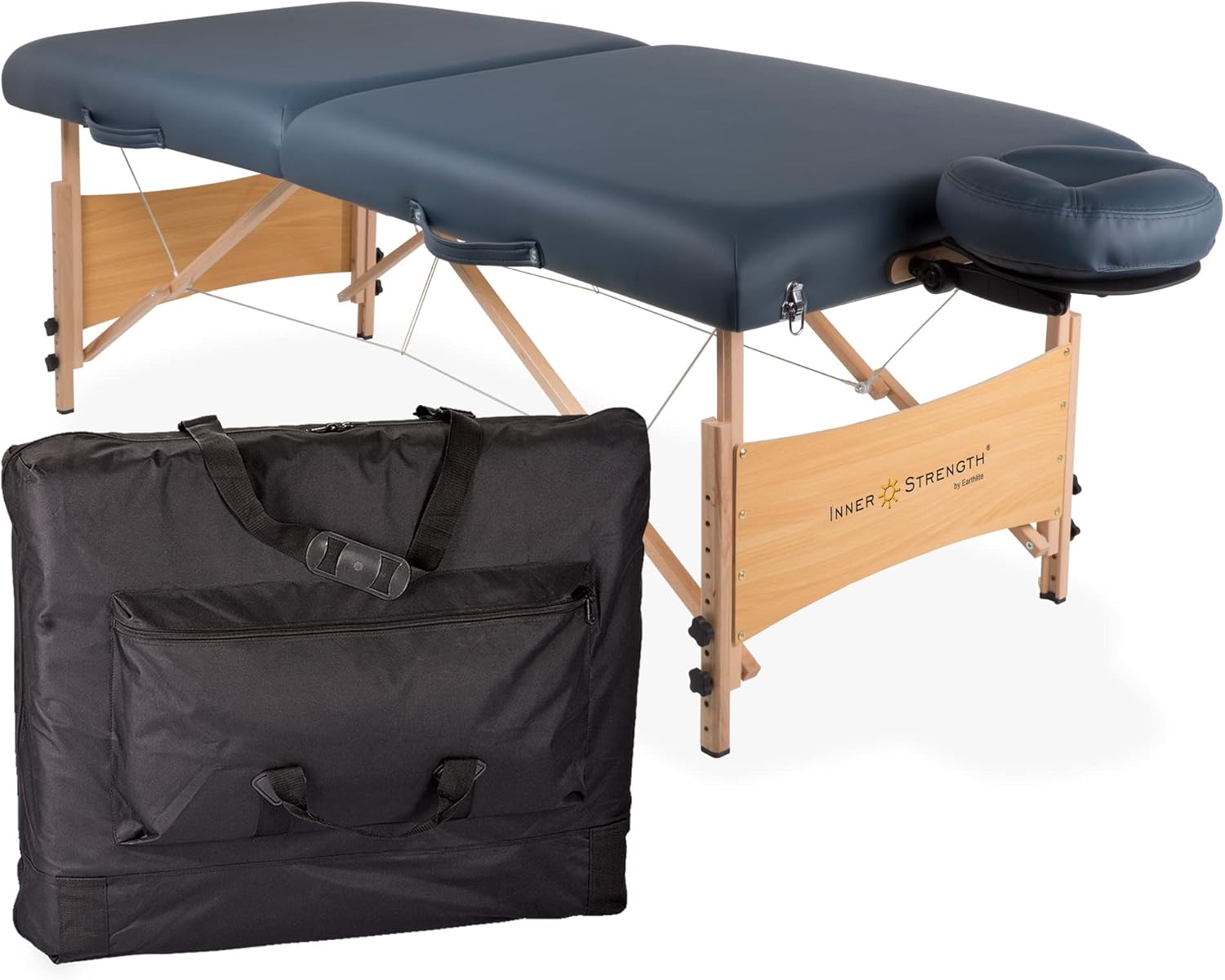 INNER STRENGTH Portable Massage Table Package ELEMENT – Incl. Deluxe Adjustable Face Cradle, Face Pillow & Carrying Case